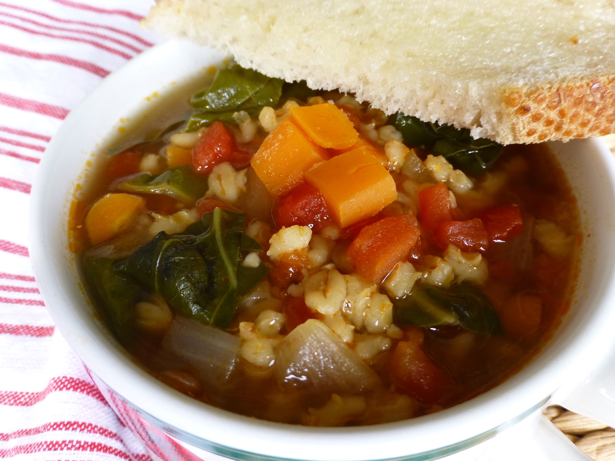 Barley Lentil Soup With Swiss Chard Vegetariant